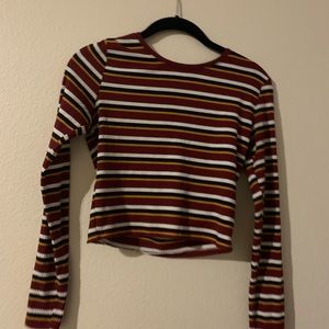 stripped cotton on cropped long sleeve